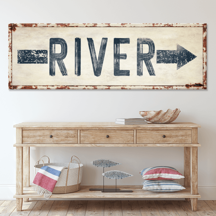 River Arrow Sign - Tailored Canvases - Flyclothing LLC