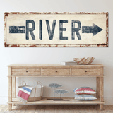 River Arrow Sign - Tailored Canvases - Flyclothing LLC