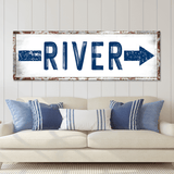 River Arrow Sign - Tailored Canvases - Flyclothing LLC