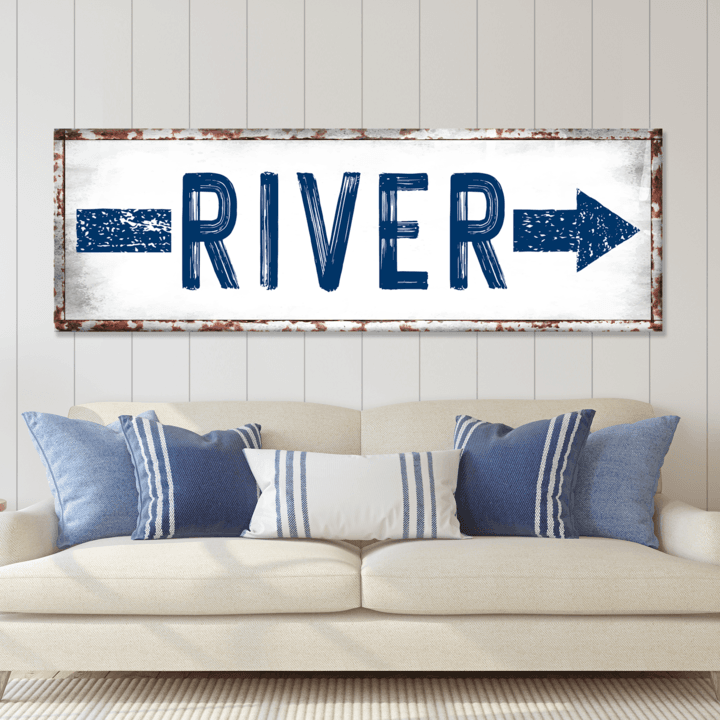 River Arrow Sign - Tailored Canvases - Flyclothing LLC