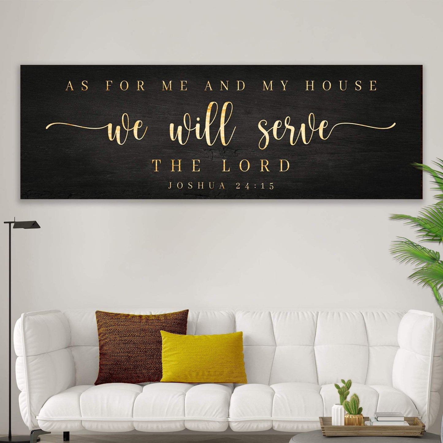 Joshua 24:15 - We Will Serve The Lord Sign III - Tailored Canvases - Flyclothing LLC