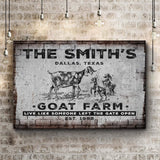 Goat Farm Sign II - Tailored Canvases - Flyclothing LLC