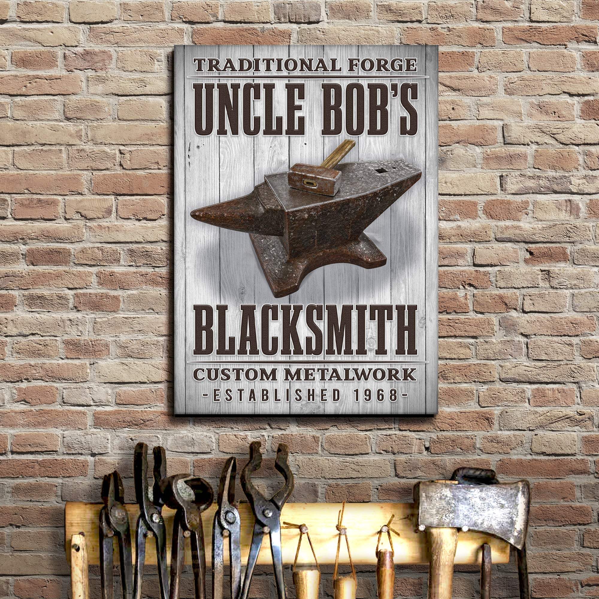 Traditional Forger Blacksmith Sign - Tailored Canvases - Flyclothing LLC