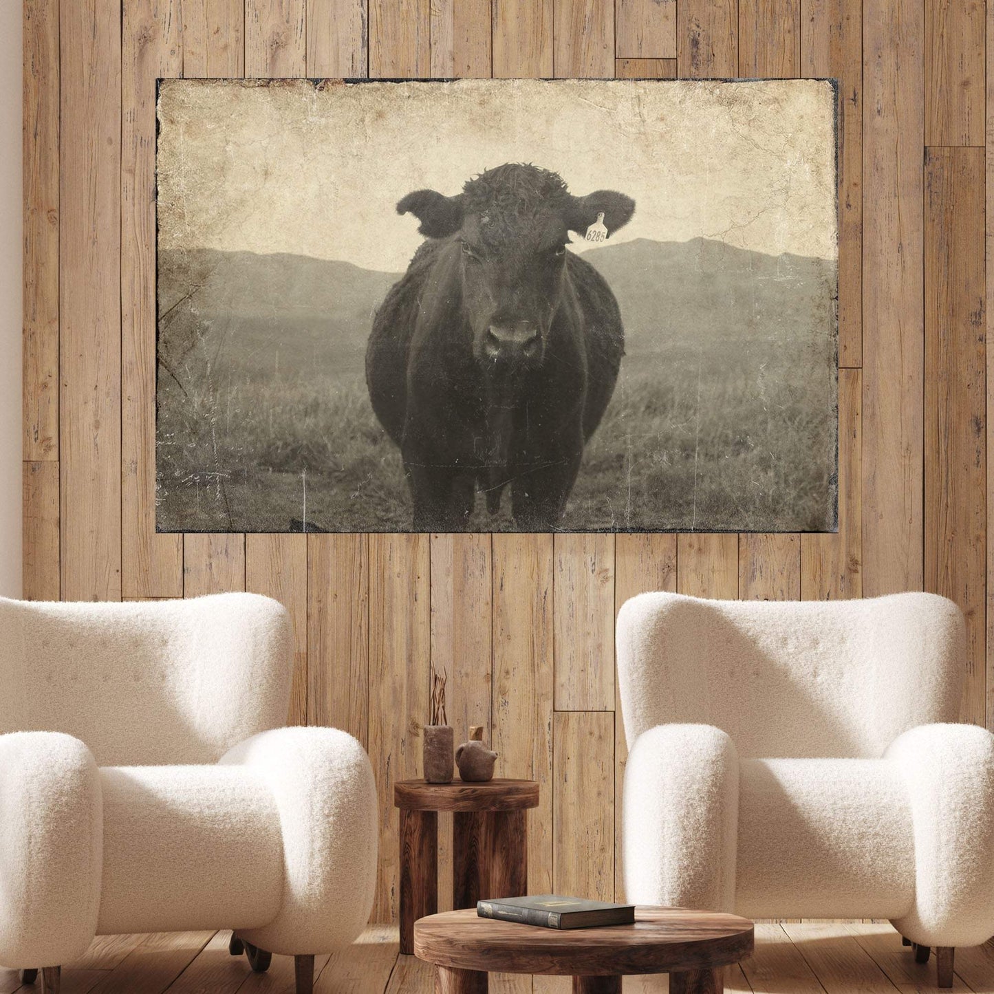 Vintage Angus Portrait Canvas Wall Art - Tailored Canvases - Flyclothing LLC