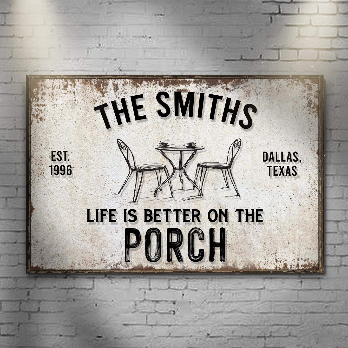 Life Is Better On The Porch Sign - Tailored Canvases - Flyclothing LLC