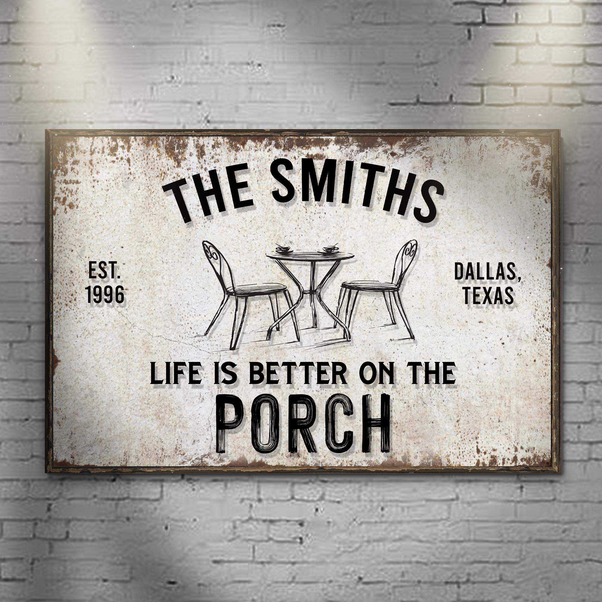 Life Is Better On The Porch Sign - Tailored Canvases - Flyclothing LLC