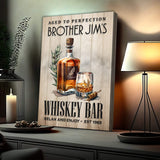 Aged To Perfection Whiskey Bar Sign - Tailored Canvases - Flyclothing LLC