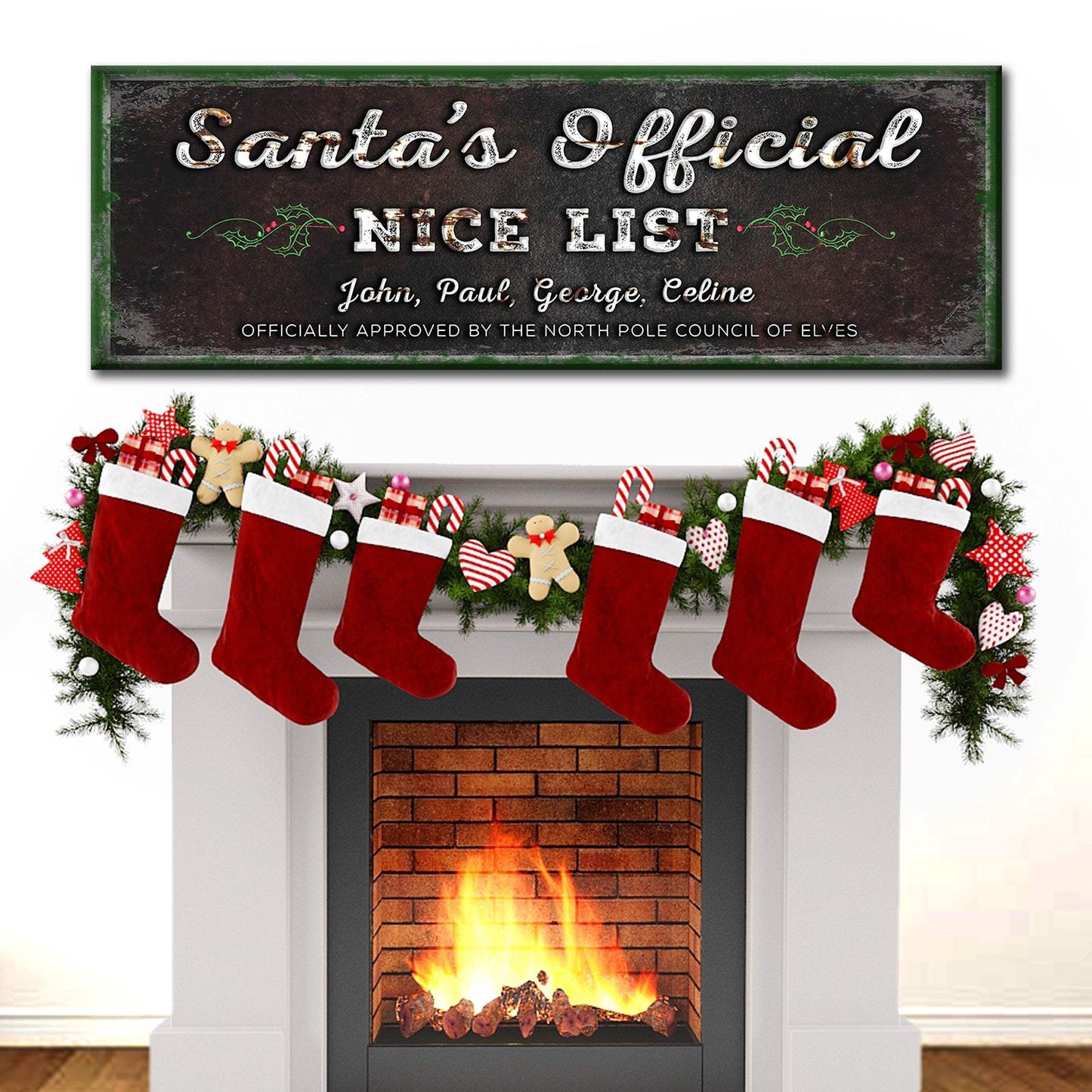 Santa's Official Nice List Sign - Tailored Canvases - Flyclothing LLC