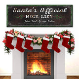 Santa's Official Nice List Sign - Tailored Canvases - Flyclothing LLC