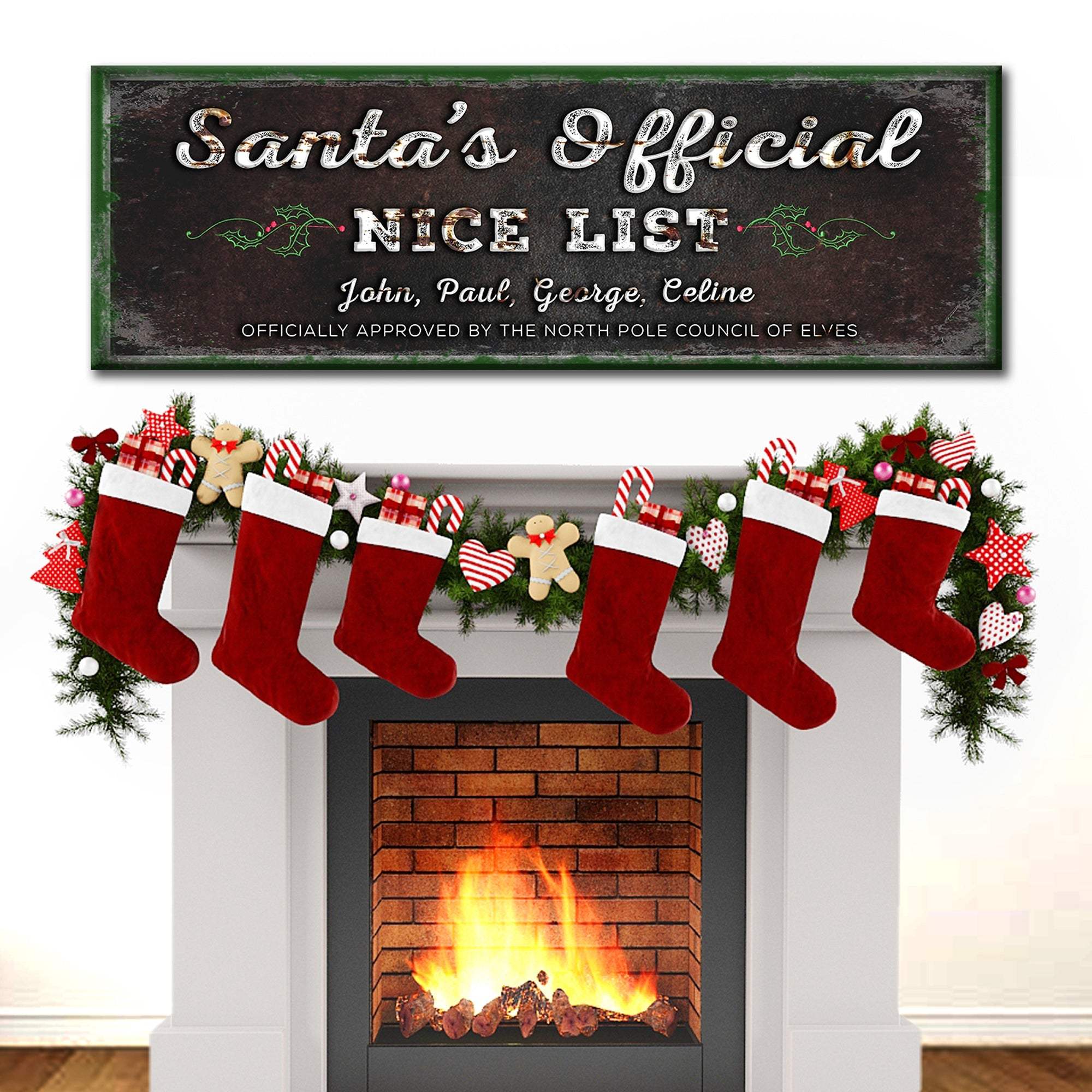 Santa's Official Nice List Sign - Tailored Canvases - Flyclothing LLC