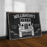 Family Garage Jeep Sign - Tailored Canvases - Flyclothing LLC