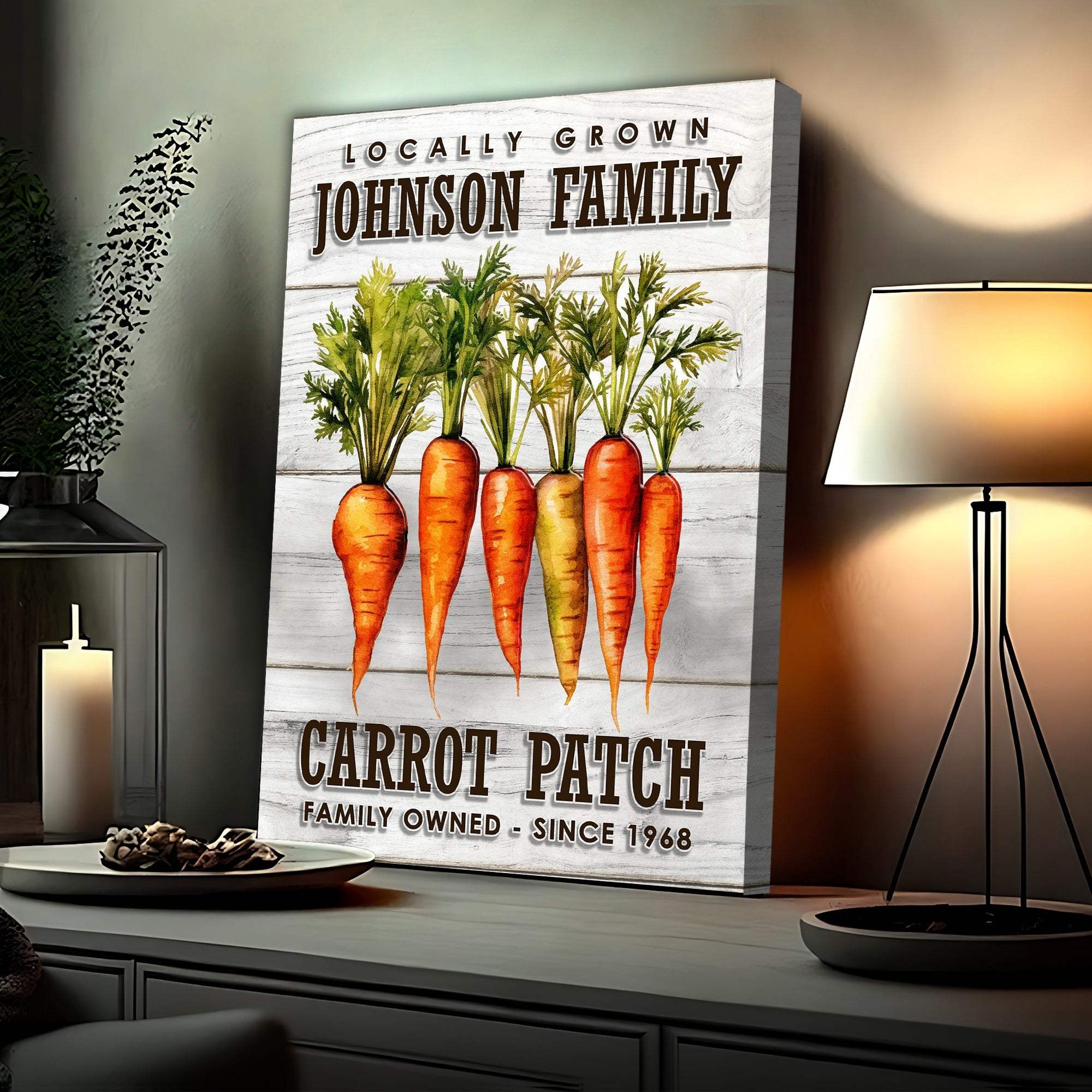 Locally Grown Carrot Patch Sign - Tailored Canvases - Flyclothing LLC