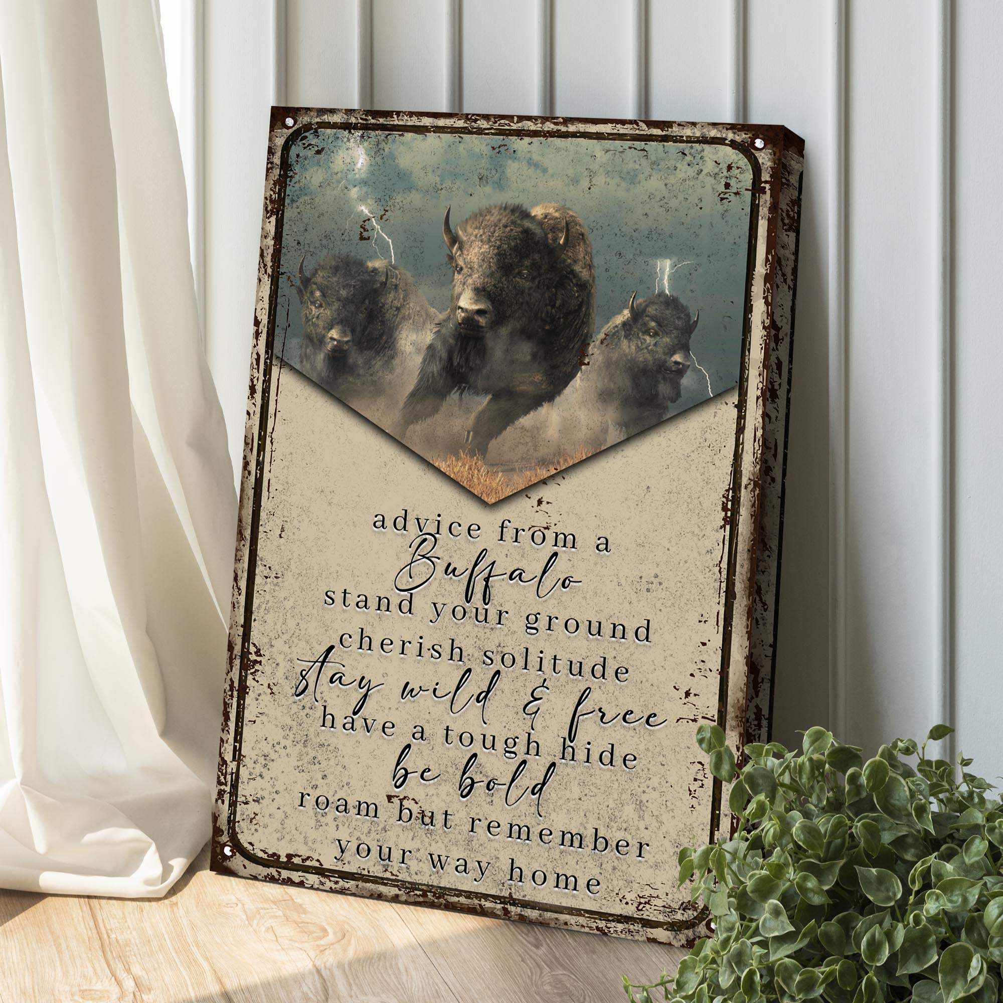 Advice From A Buffalo Sign - Tailored Canvases - Flyclothing LLC