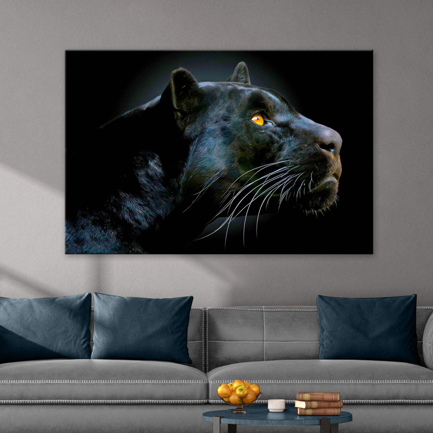 Black Panther Head Canvas Wall Art - Tailored Canvases - Flyclothing LLC