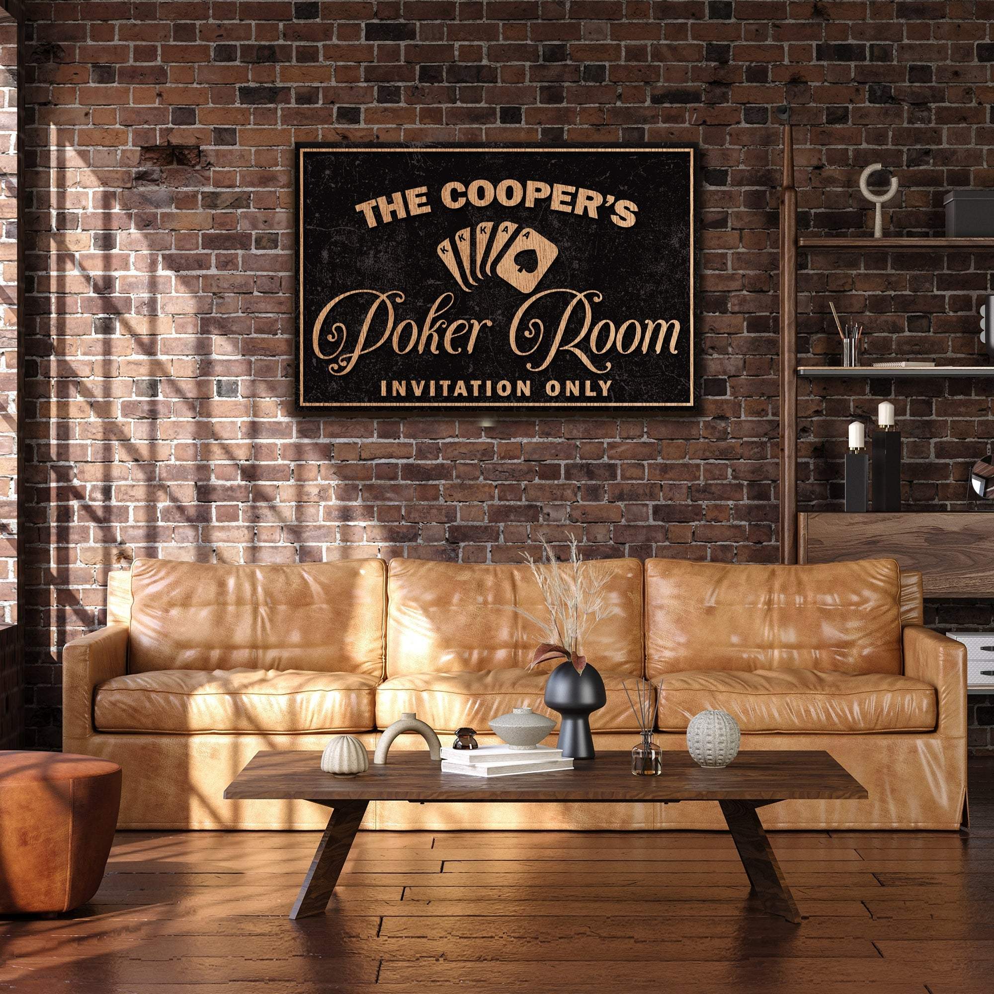 Invitation Only Poker Room Sign - Tailored Canvases - Flyclothing LLC