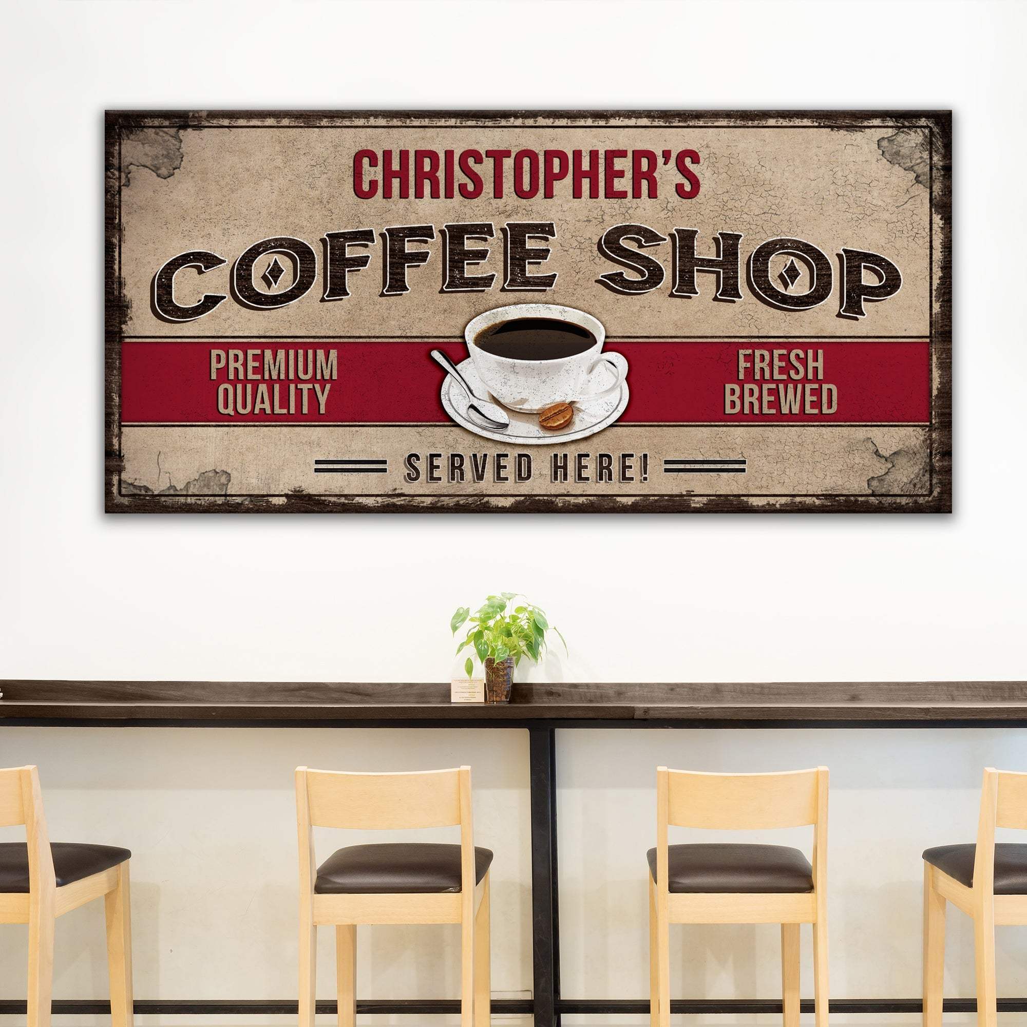 Coffee Shop Sign - Tailored Canvases - Flyclothing LLC