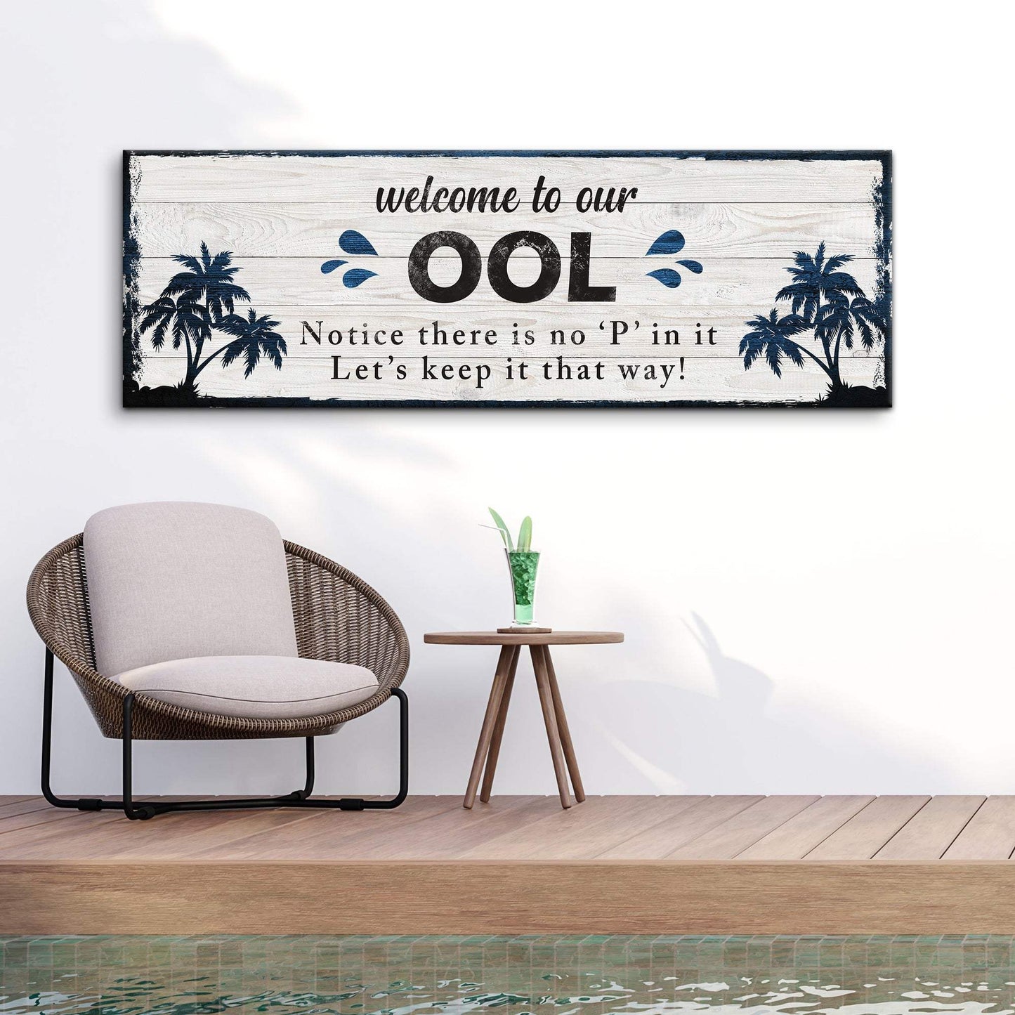 Welcome To Our Pool Sign - Tailored Canvases - Flyclothing LLC