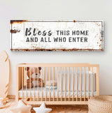 BLESS THIS HOME - CHRISTIAN WALL DECOR - Tailored Canvases - Flyclothing LLC