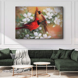 Cardinals on Dogwood Painting Canvas Wall Art - Tailored Canvases - Flyclothing LLC