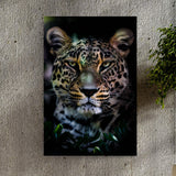 Sneaky Jungle Leopard Portrait Canvas Wall Art - Tailored Canvases - Flyclothing LLC