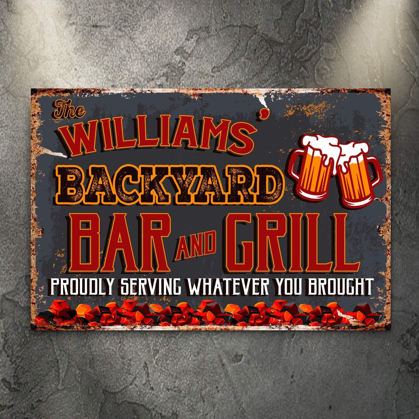 Backyard Bar And Grill Sign VII - Tailored Canvases - Flyclothing LLC