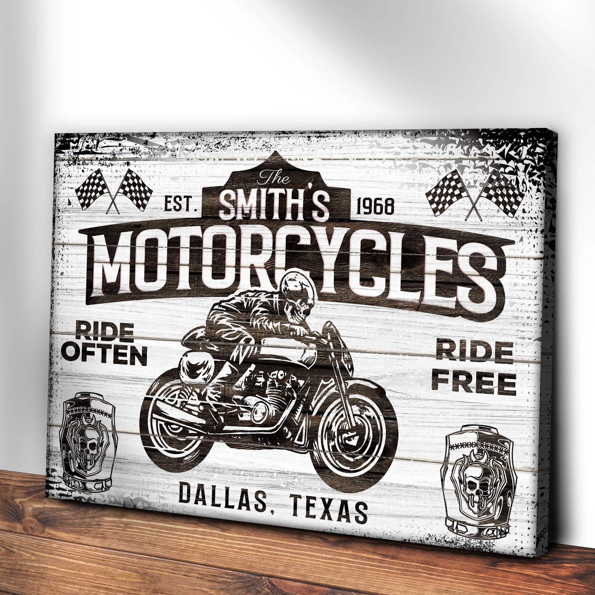 Motorcycle Ride Often Ride Free Sign - Tailored Canvases - Flyclothing LLC