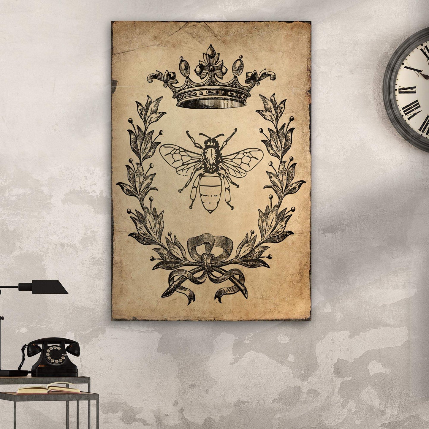 Queen Bee Vintage Painting Canvas Wall Art - Tailored Canvases - Flyclothing LLC