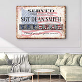 Thank You For Your Service Veterans Sign - Tailored Canvases - Flyclothing LLC