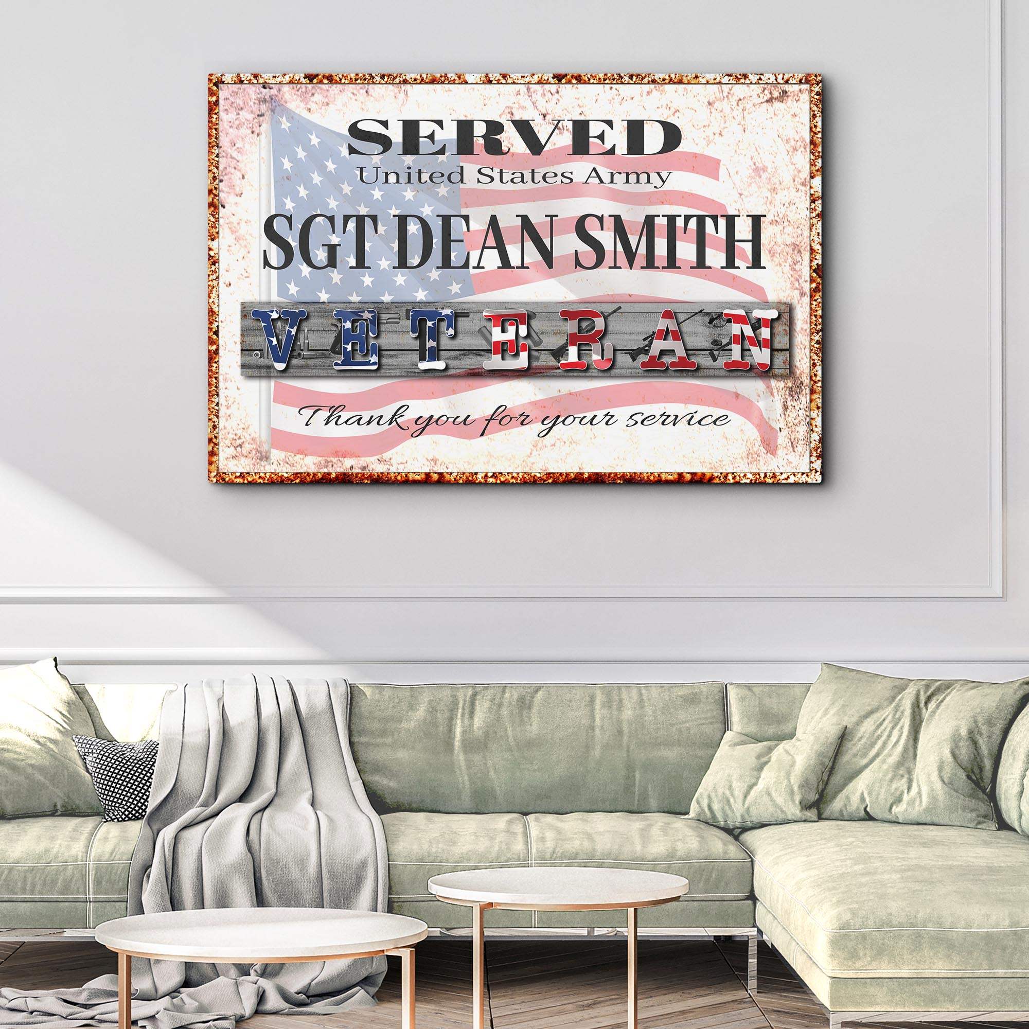 Thank You For Your Service Veterans Sign - Tailored Canvases - Flyclothing LLC