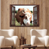 Cattle On Window Canvas Wall Art - Tailored Canvases - Flyclothing LLC
