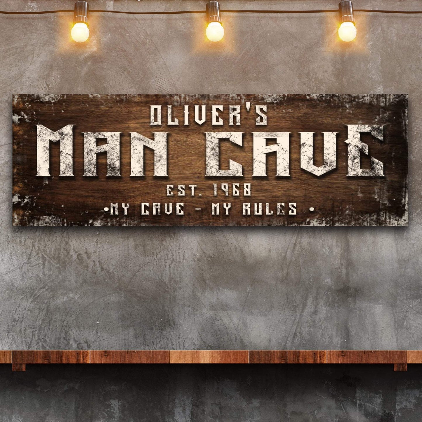 Man Cave My Cave My Rules Sign - Tailored Canvases - Flyclothing LLC