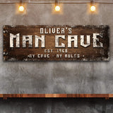 Man Cave My Cave My Rules Sign - Tailored Canvases - Flyclothing LLC