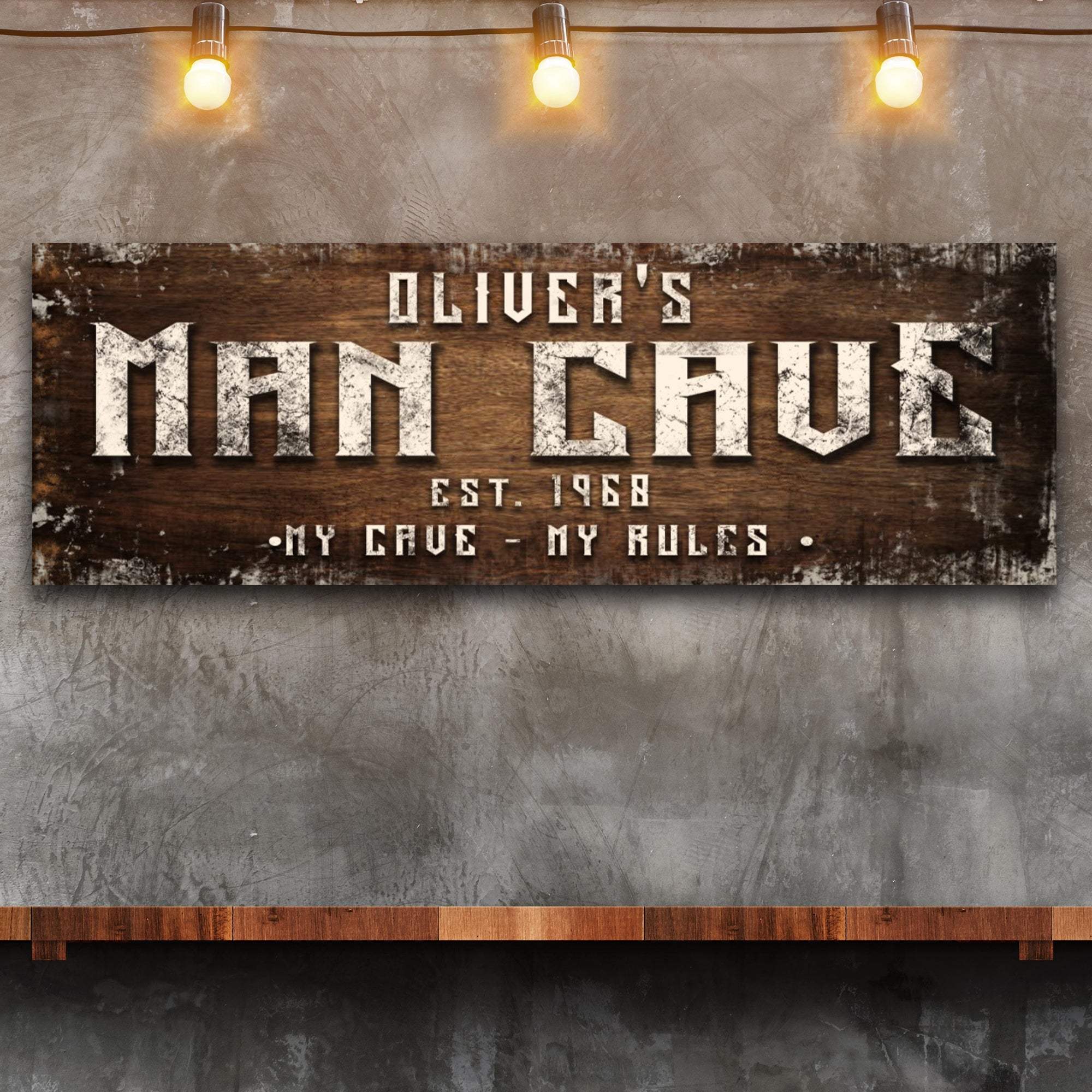 Man Cave My Cave My Rules Sign - Tailored Canvases - Flyclothing LLC