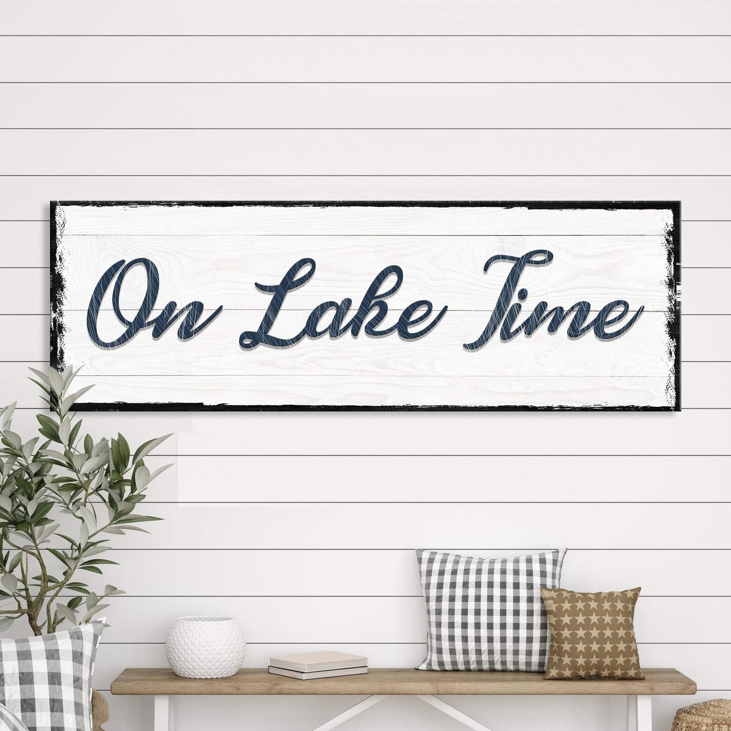 On Lake Time Sign - Tailored Canvases - Flyclothing LLC