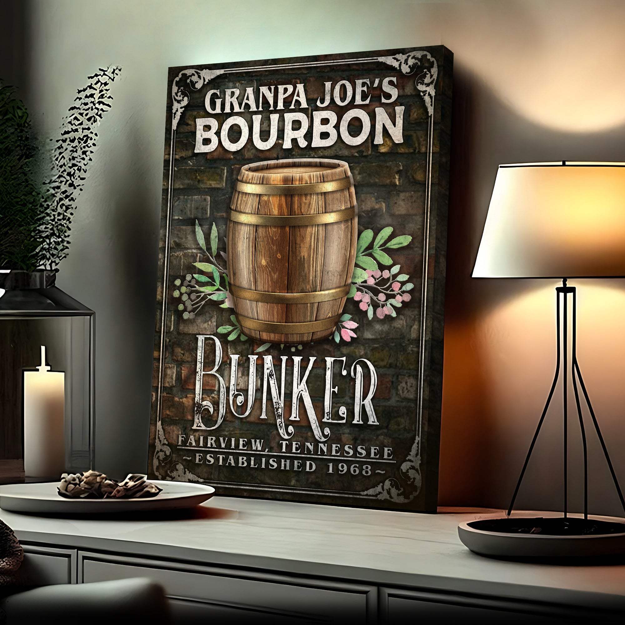 Bourbon Bunker Sign - Tailored Canvases - Flyclothing LLC