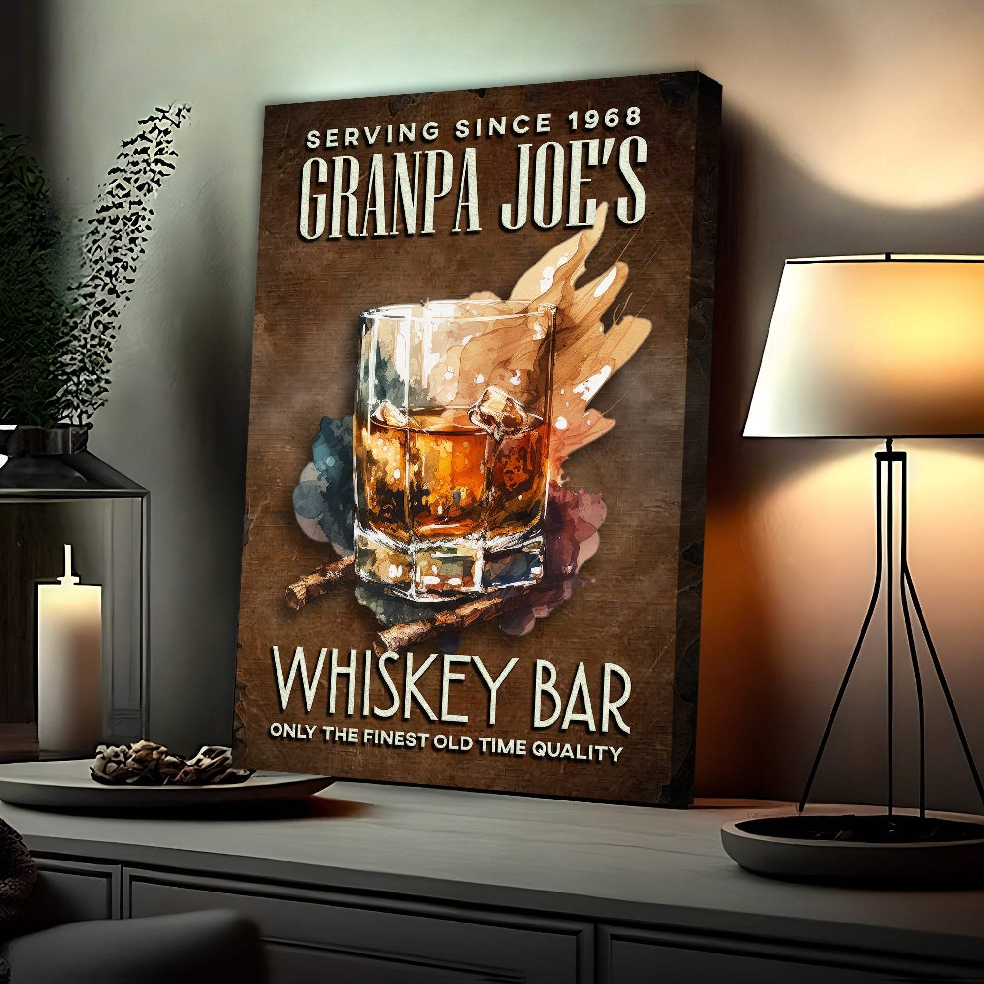 Only The Finest Whiskey Bar Sign - Tailored Canvases - Flyclothing LLC