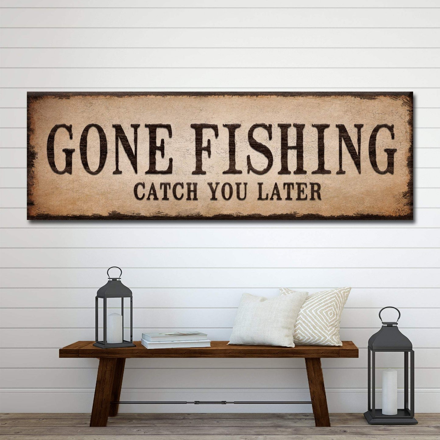 Catch You Later Gone Fishing Sign II - Tailored Canvases - Flyclothing LLC