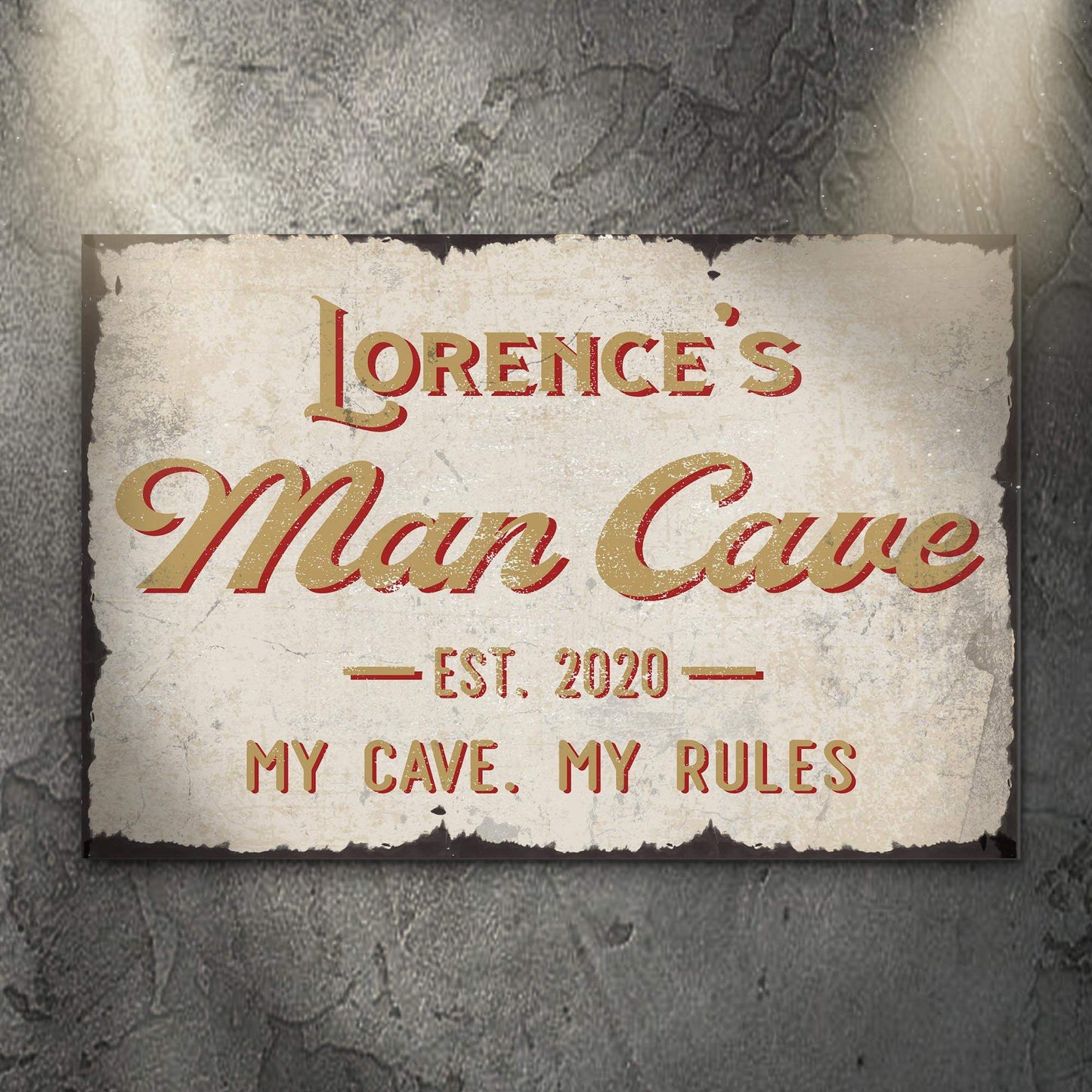 My Cave My Rules Man Cave Sign - Tailored Canvases - Flyclothing LLC