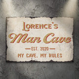 My Cave My Rules Man Cave Sign - Tailored Canvases - Flyclothing LLC
