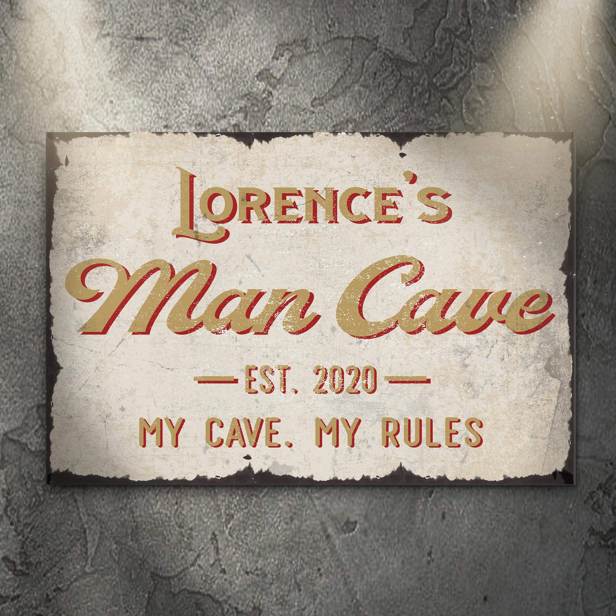 My Cave My Rules Man Cave Sign - Tailored Canvases - Flyclothing LLC