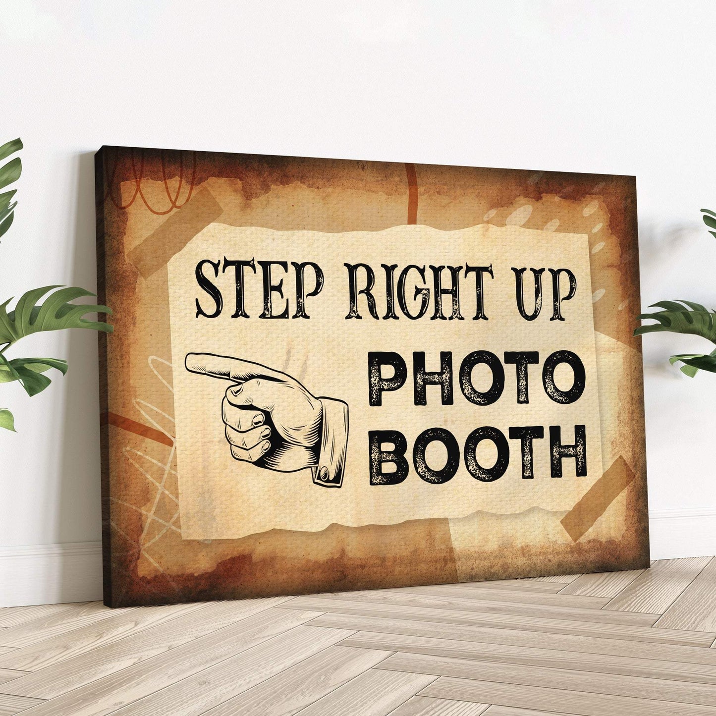 Step Right Up Photo Booth Sign - Tailored Canvases - Flyclothing LLC