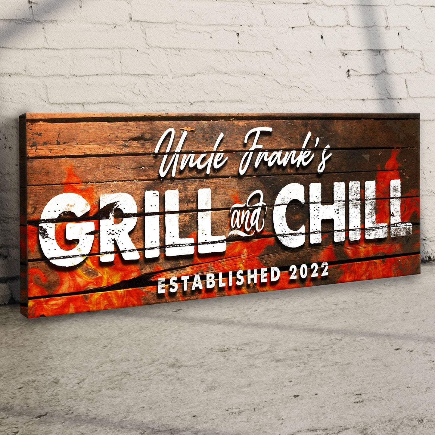 Grill And Chill Sign II - Tailored Canvases - Flyclothing LLC
