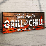 Grill And Chill Sign II - Tailored Canvases - Flyclothing LLC