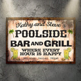 Poolside Bar And Grill Sign III - Tailored Canvases - Flyclothing LLC