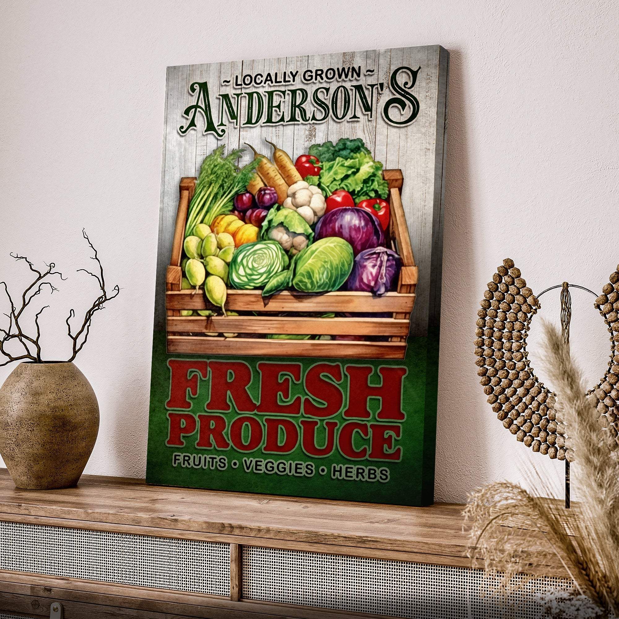 Locally Grown Fresh Produce Sign - Tailored Canvases - Flyclothing LLC