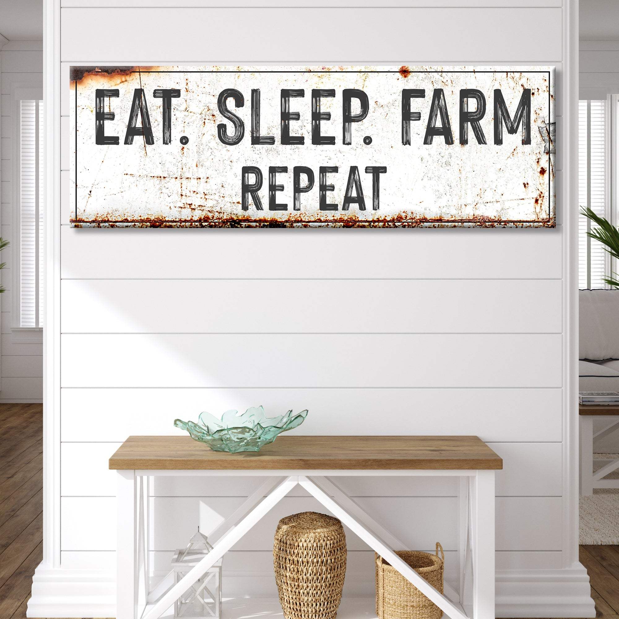 Eat Sleep Farm Repeat Sign - Tailored Canvases - Flyclothing LLC