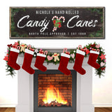North Pole Candy Canes Sign - Tailored Canvases - Flyclothing LLC