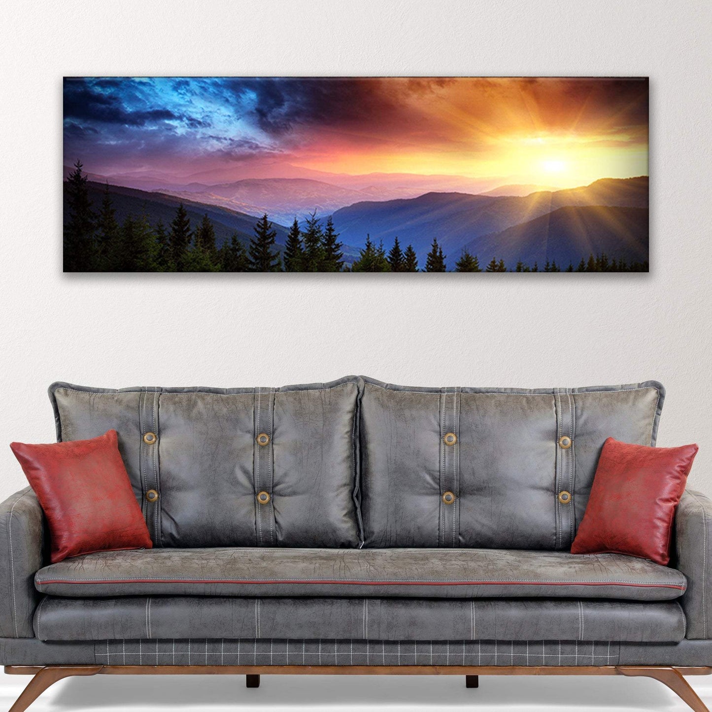 Purple And Sunrise Canvas Wall Art - Tailored Canvases - Flyclothing LLC
