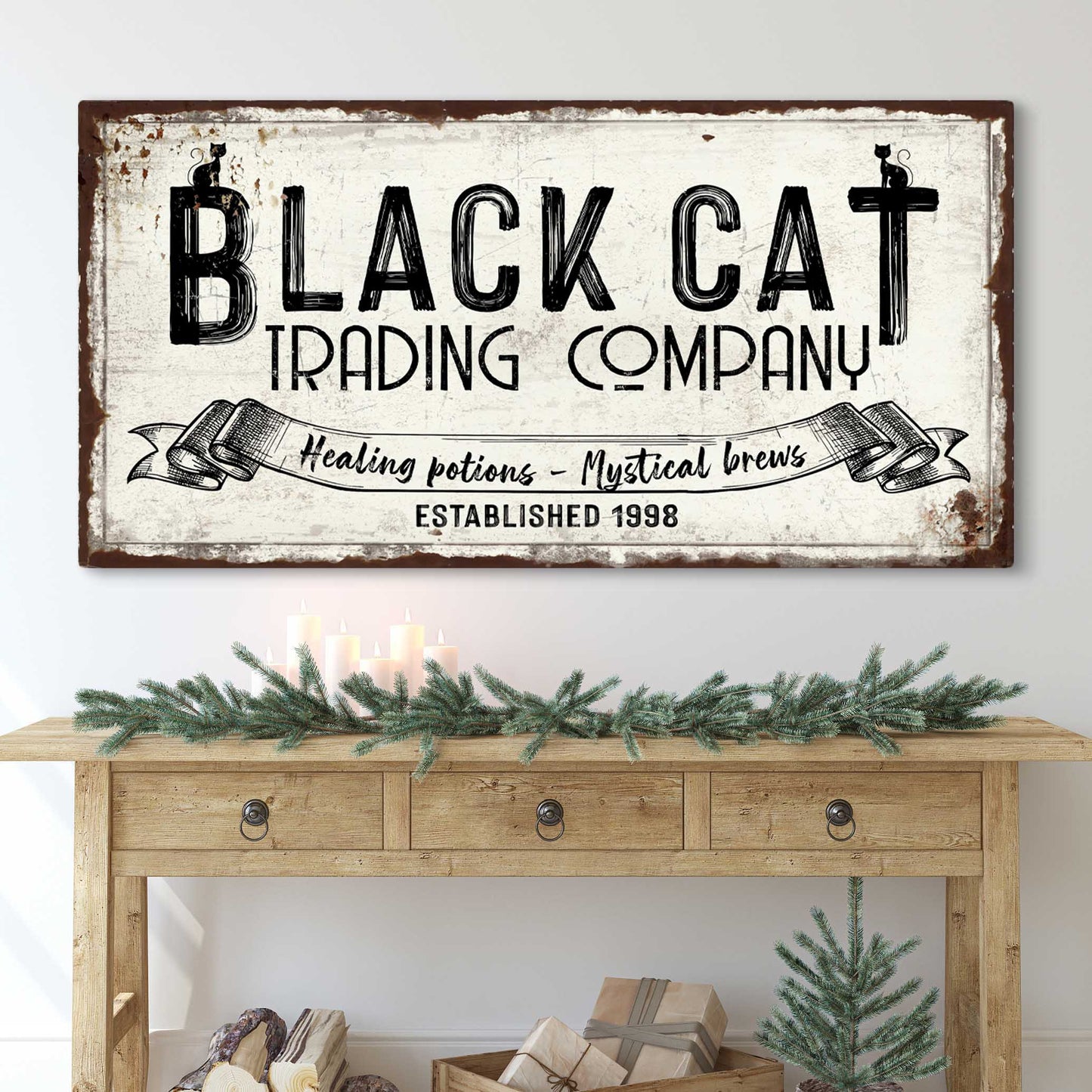 Black Cat Trading Company Sign - Tailored Canvases - Flyclothing LLC