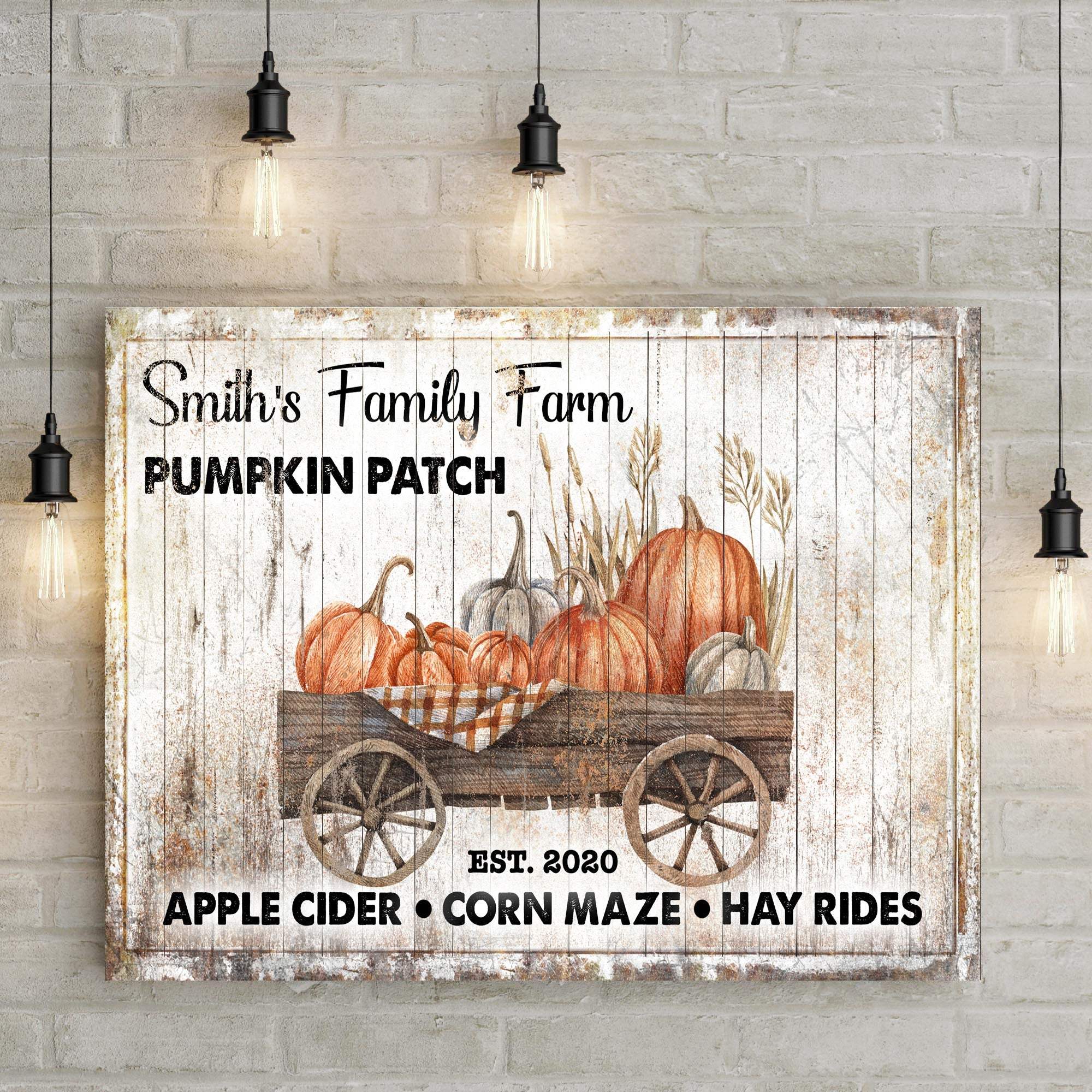 Family Pick Your Own Pumpkin Patch Sign II - Tailored Canvases - Flyclothing LLC